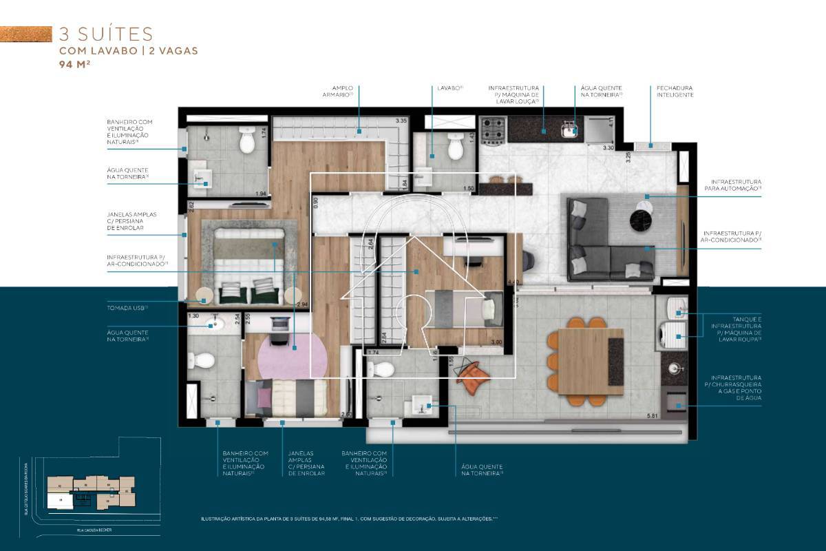Apartamento, 2 quartos, 69 m² - Foto 60
